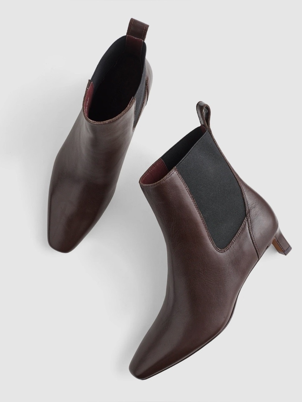 NEW Madewell The Dimes Chelsea Boot Leather Kitten Heel Turkish Coffee NX443 5.5